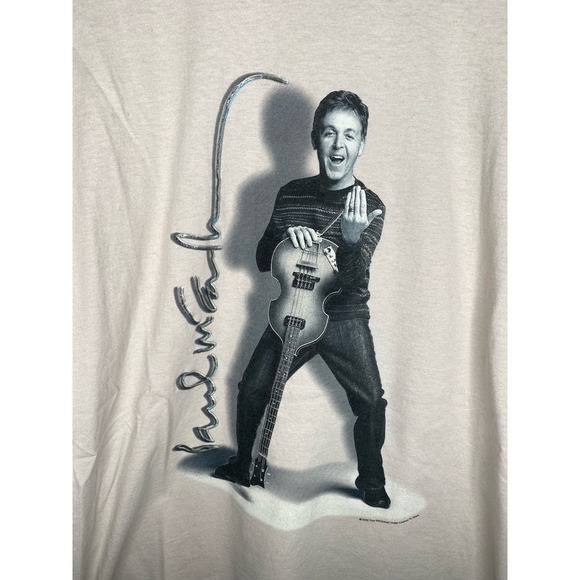 Y2K Paul McCartney 2002 Tour Men's XL Band T-Shirt - Picture 2 of 5